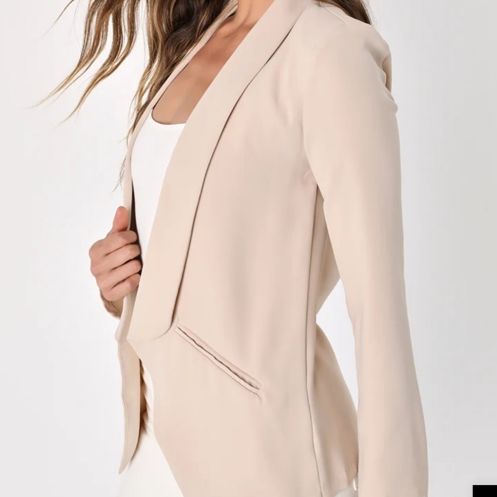 Lulus Miss Punctuality Taupe Lightweight Blazer